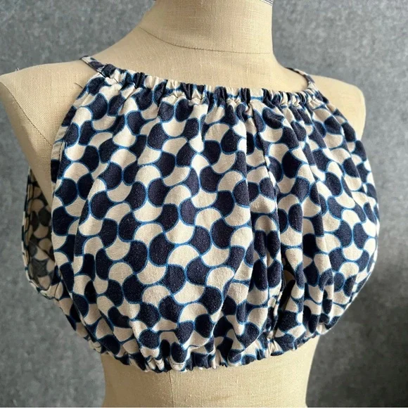 Blue Linen Crop and Skirt Matching Set - Picture 11 of 17